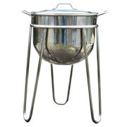 BAYOU CLASSIC Kettle with Stand, 8 gal Capacity, Stainless Steel 800-108